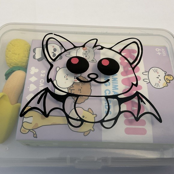 Kawaii Animals Playing Cards with Erasers and Unique Plastic Case - Picture 5 of 6